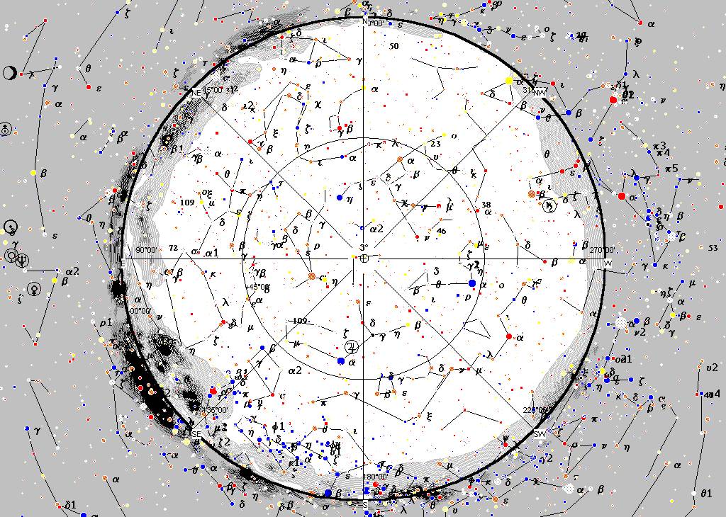 Milky Way animation between November and March from 40 deg N